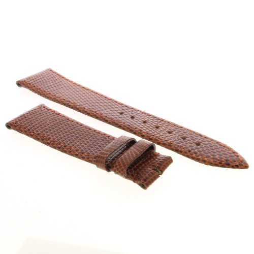 Cinturino Lucertola Marrone Gold Semilucido Piatto 20/16 B28B forma classica