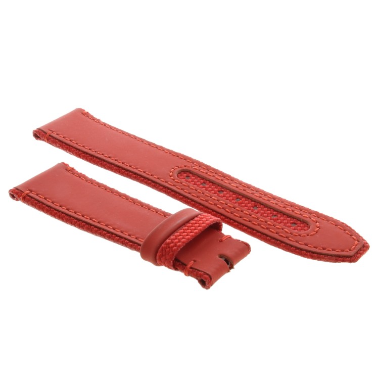 Cinturino Water Resistant Gomma e Tessuto Rosso opaco 22/20 mm B42R classico spessore 4,5 mm