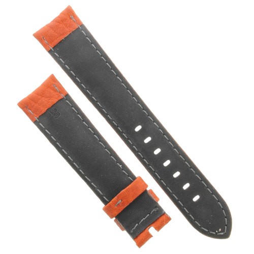 Cinturino Water Resistant Cuoiio Martellato Rosso Opaco 20/18 mm B57B classico cuciture grigie