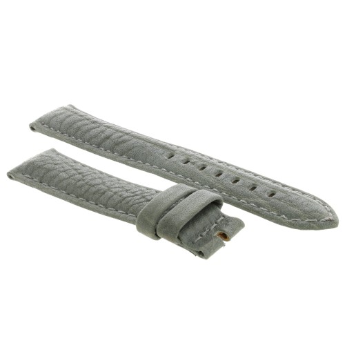Cinturino Water Resistant Cuoiio Martellato Grigio Opaco 20/18 mm B57B classico