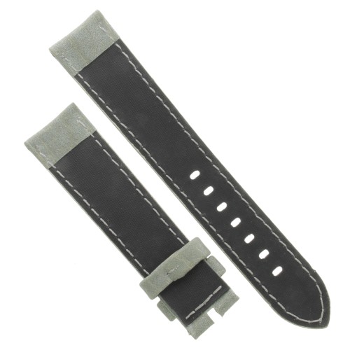 Cinturino Water Resistant Cuoiio Martellato Grigio Opaco 20/18 mm B57B classico