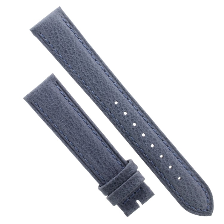Cinturino Pelle Cuoio Rustico Blu opaco 18/16 mm B40B classico