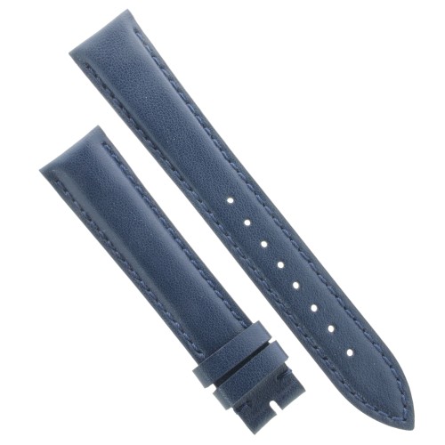 Cinturino Pelle Riciclata Blu 18/16 mm B45B classico cucito