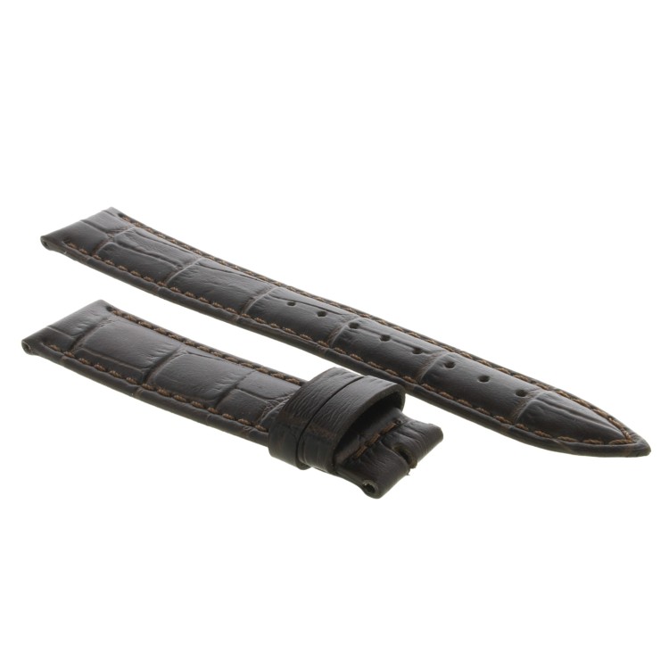 Cinturino Stampa Alligatore Marrone Moka Opaco 18/16 mm classico