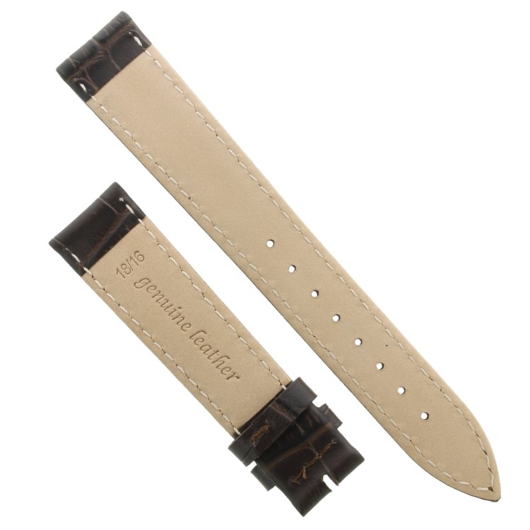 Cinturino Stampa Alligatore Marrone Moka Opaco 18/16 mm classico
