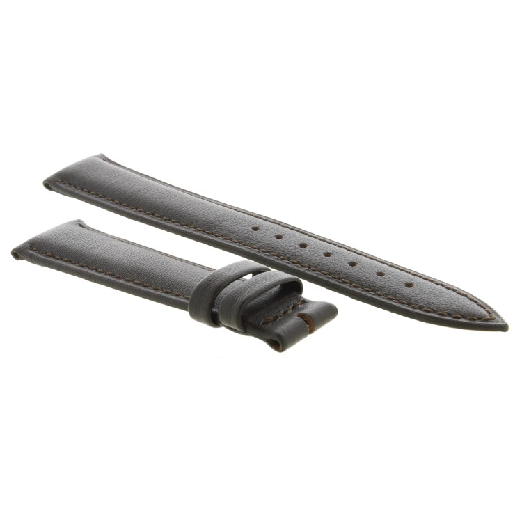Cinturino Vitello Marrone Moka opaco 18/16 mm bombatura 5 mm classico