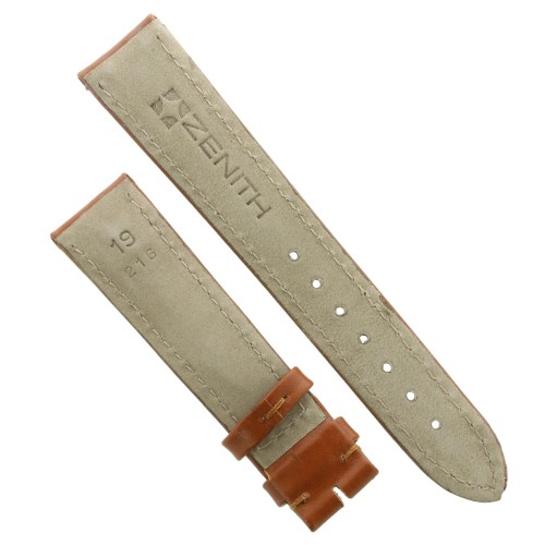 Zenith Cinturino Pelle Marrone 20/16 mm cucito spessore 5,5/6 mm lunghezza 75/114 mm