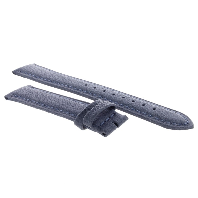 Cinturino Pelle Cuoio Rustico Blu opaco 18/16 mm B40B classico