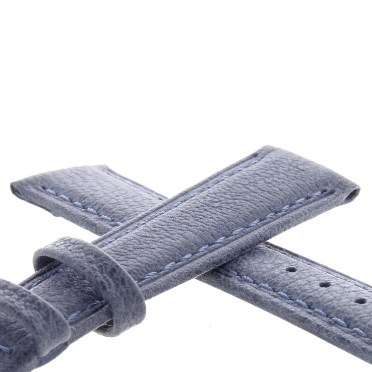 Cinturino Pelle Cuoio Rustico Blu opaco 18/16 mm B40B classico