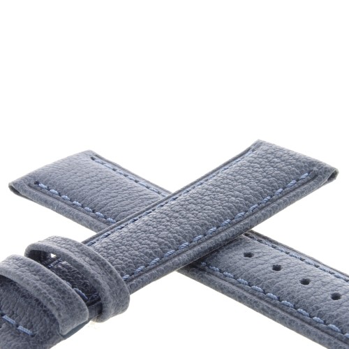 Cinturino Pelle Cuoio Rustico Blu opaco 20/18 mm B40B classico