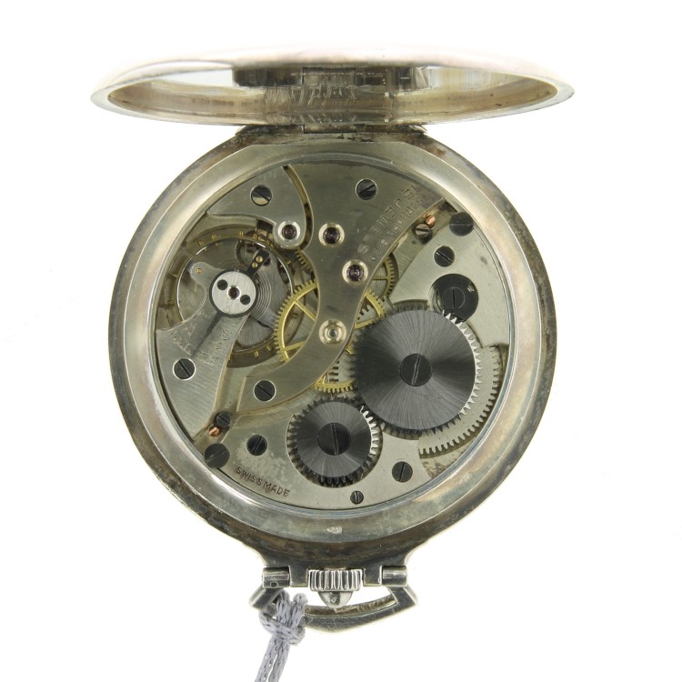 EBERHARD orologio da tasca in argento 925 misura 46,5 x 12 mm
