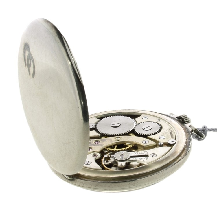 EBERHARD orologio da tasca in argento 925 misura 46,5 x 12 mm