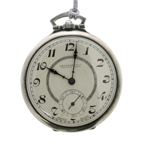 EBERHARD orologio da tasca in Argento 925 misura 46,5 x 12 mm Meccanico a Carica Manuale