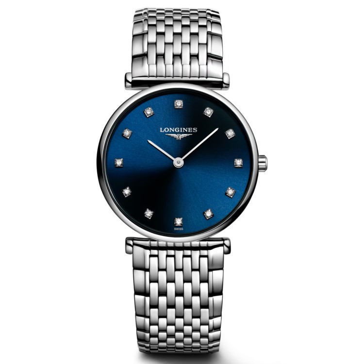 LONGINES LA GRANDE CLASSIQUE L4.512.4.97.6 Quarzo 29 mm Blu Indici Diamanti
