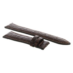Cinturino Stampa Alligatore Marrone Scuro Opaco 20/16 mm classico 2