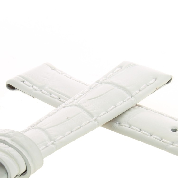 Cinturino Stampa Alligatore Bianco opaco 16/14 mm B40B classico