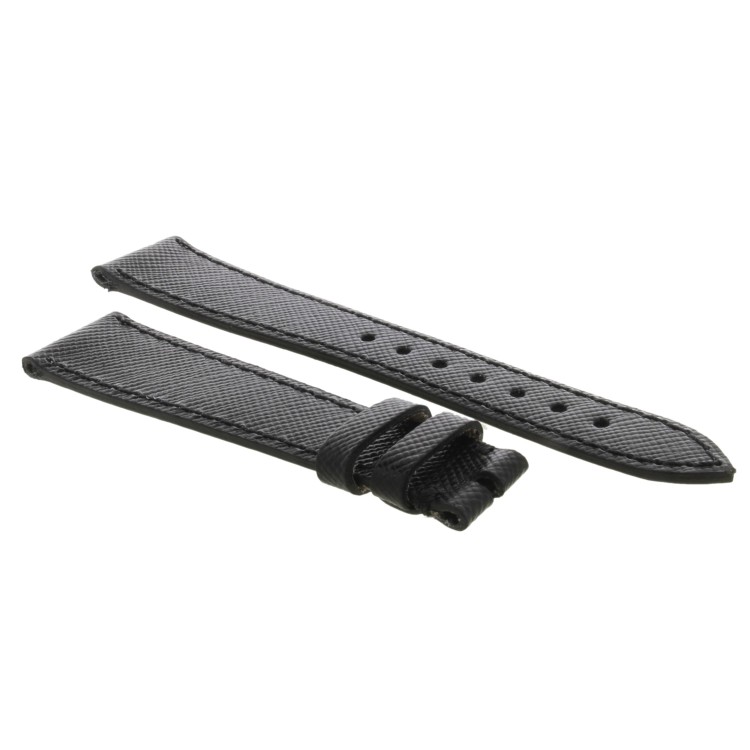 Cinturino Sartoriale Pelle Nero Saffiano 18/14 mm B30B classico