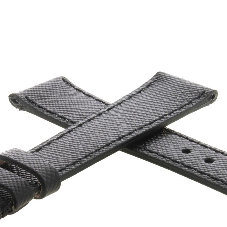 Cinturino Sartoriale Pelle Nero Saffiano 18/14 mm B30B classico