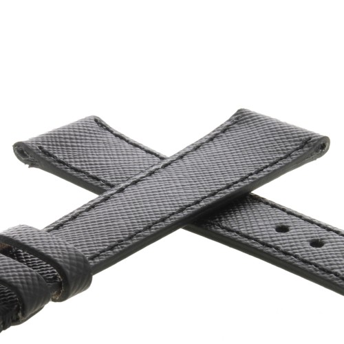 Cinturino Sartoriale Pelle Nero Saffiano 18/14 mm B30B classico