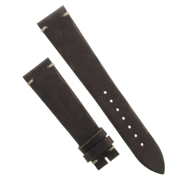 Cinturino Vintage Pelle Vitello Marrone 20/16 mm B30B classico cucitura chiara
