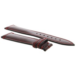 Cinturino Pelle Cuoio Inglese Rosso Bordeaux opaco 20/16 mm B43B classico 2