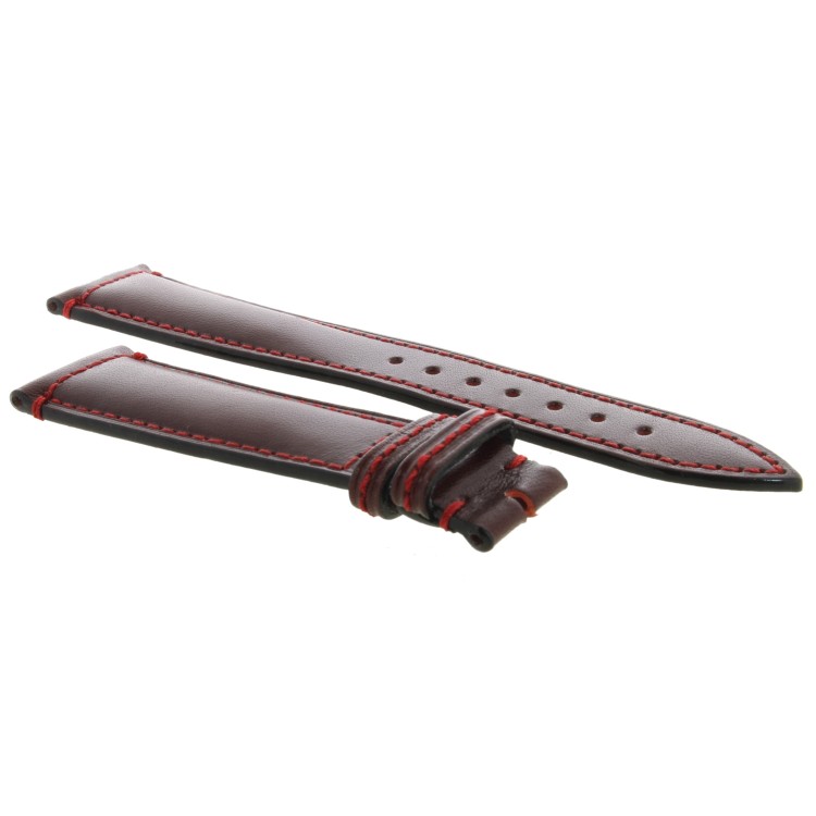 Cinturino Pelle Cuoio Inglese Rosso Bordeaux opaco 20/16 mm B43B classico