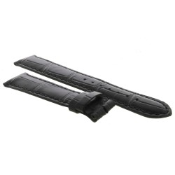 Cinturino Sartoriale Stampa Alligatore Nero Opaco 19/16 mm B40B. 2