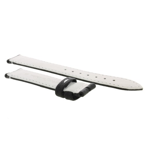 Cinturino Water Resistant Vitello Nero Opaco Microfori 18/16 mm B50W classico cuciture bianche