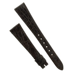 Cinturino Coccodrillo Marrone Moka Lucido Piatto 16/10 mm B20B forma classica