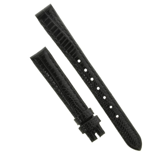 Cinturino Stampa Lucertola Tejus Nero Opaco 12/10 mm B30B classico