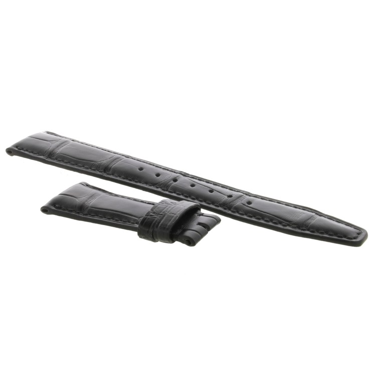 IWC Cinturino Alligatore Nero 20/16 mm per Portofino Cronografo per deployante 55/135