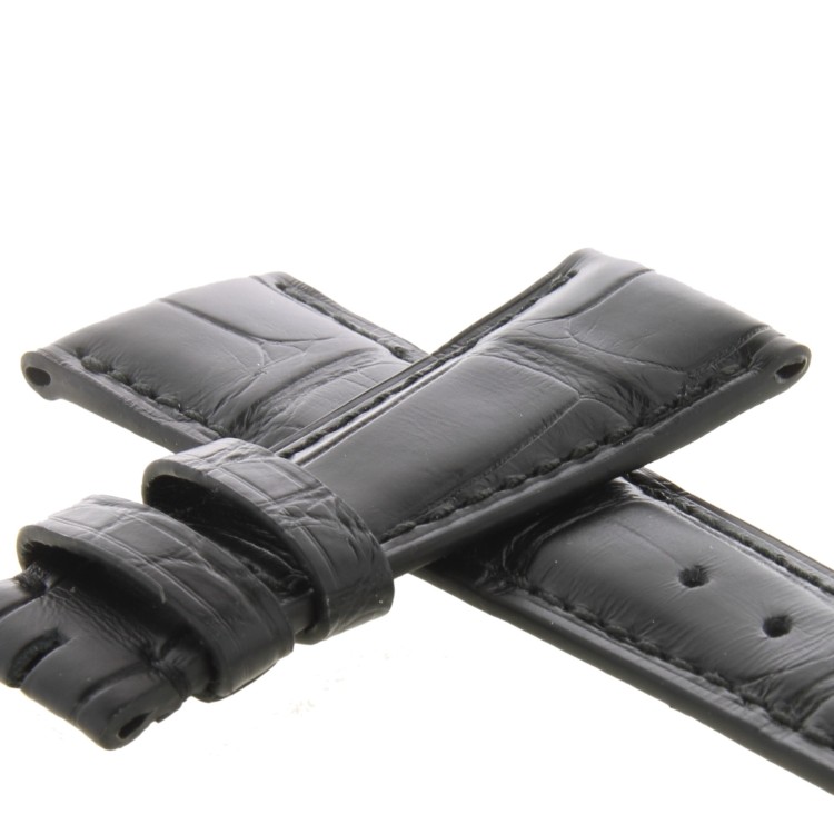 IWC Cinturino Alligatore Nero 20/16 mm per Portofino Cronografo per deployante 55/135