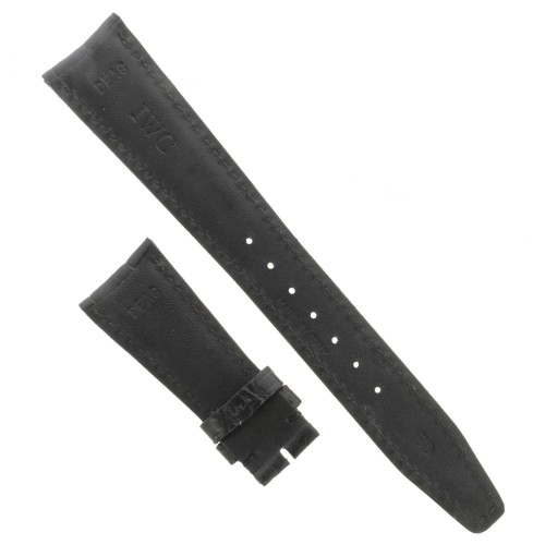 IWC Cinturino Alligatore Nero 20/16 mm per Portofino Cronografo per deployante 55/135
