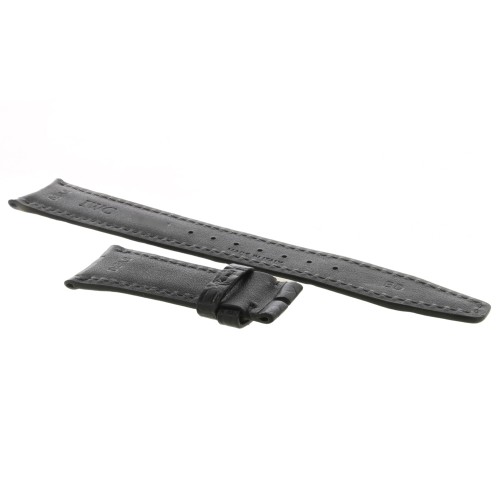 IWC Cinturino Alligatore Nero 20/16 mm per Portofino Cronografo per deployante 55/135