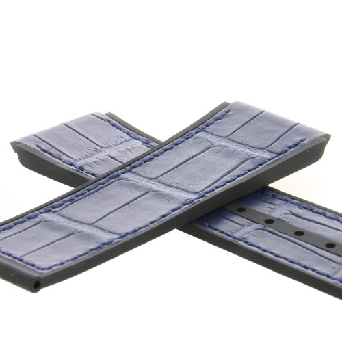 Zenith Cinturino 27.00.2322.584 Alligatore Blu opaco interno caucciù 23/22 mm