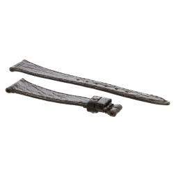 Cinturino Coccodrillo Marrone Moka Lucido Piatto 16/10 mm B20B forma classica 2