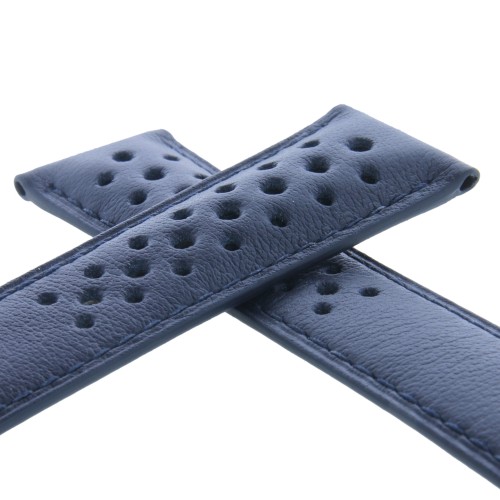 Tag Heuer Cinturino Carrera FC6541 Pelle Blu con fori 22/20 mm Cronografo CBN201B.