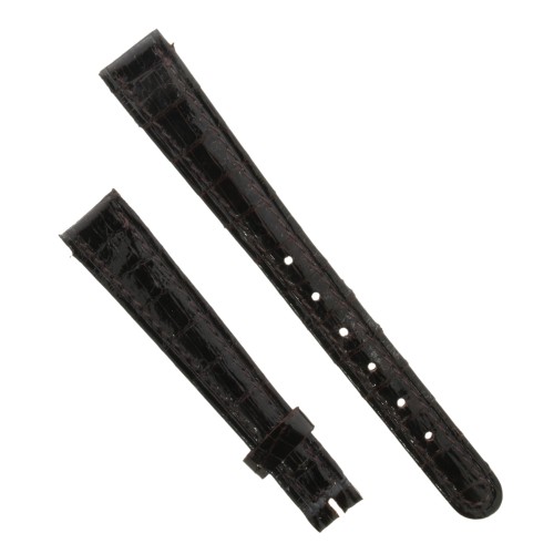 Zenith Cinturino V Coccodrillo Marrone Moka 13/10 mm cucito piatto spessore 2,5/3 mm lunghezza 69/104 mm. Con Fibbia Ardfiglion