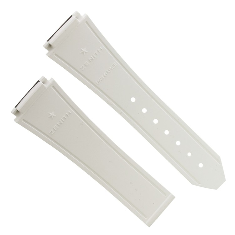 Zenith Cinturino 27.00.2218.792 Caucciù Bianco 22/18 mm Defy Classic