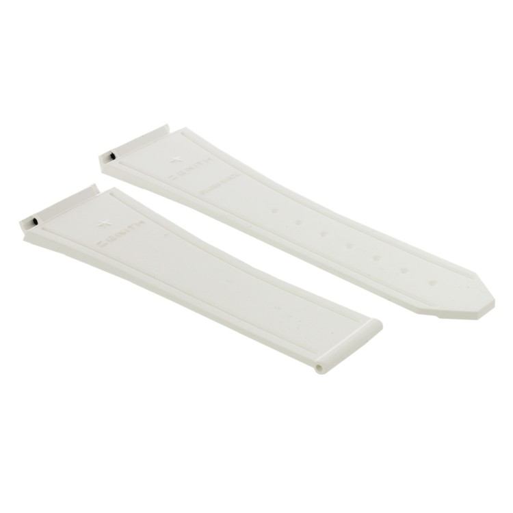Zenith Cinturino 27.00.2218.792 Caucciù Bianco 22/18 mm Defy Classic