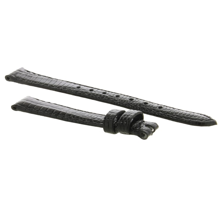 Cinturino Stampa Lucertola Tejus Nero Opaco 12/10 mm B30B classico