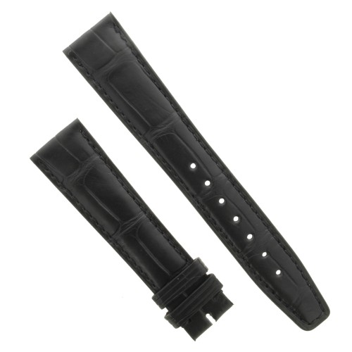 IWC Cinturino Alligatore Nero 19/18 per Mark XV 3253 e simili, per déployante e ardiglione..