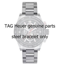 Tag Heuer Bracciale BA0714 acciaio Carrera cronografo CAR201 43 mm ansa 21 mm 2