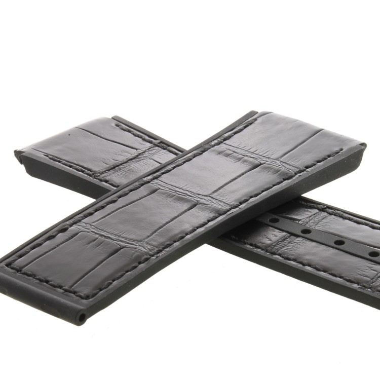Zenith Cinturino 27.00.2322.582 Alligatore Nero opaco interno caucciù 23/22 mm