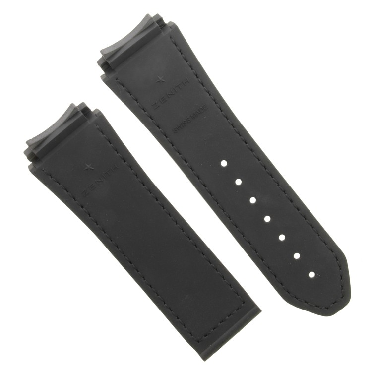 Zenith Cinturino 27.00.2322.582 Alligatore Nero opaco interno caucciù 23/22 mm
