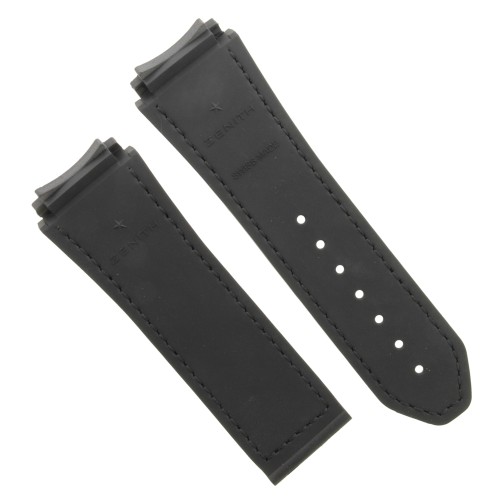 Zenith Cinturino 27.00.2322.582 Alligatore Nero opaco interno caucciù 23/22 mm