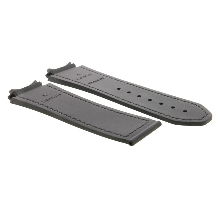 Zenith Cinturino 27.00.2322.582 Alligatore Nero opaco interno caucciù 23/22 mm