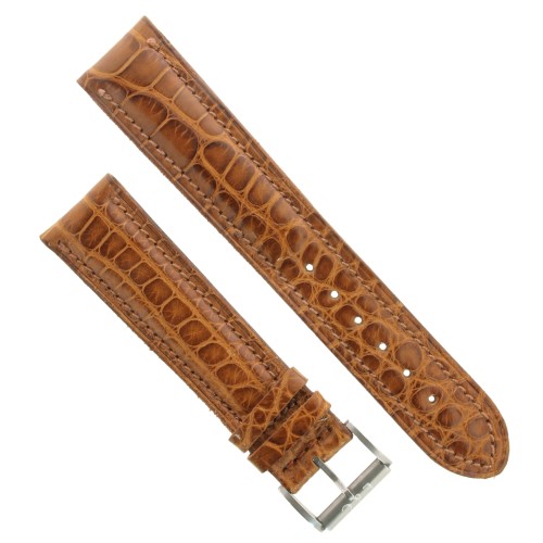 EBERHARD Cinturino per Tazio Nuvolari Coccodrilloo Opaco Marrone 20/18 mm compreso di Fibbia