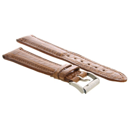 EBERHARD Cinturino per Tazio Nuvolari Coccodrilloo Opaco Marrone 20/18 mm compreso di Fibbia