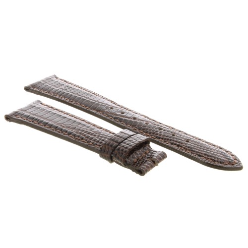 Cinturino Stampa Lucertola Tejus Marrone Testa di Moro Semilucido 20/16 mm B40B classico.